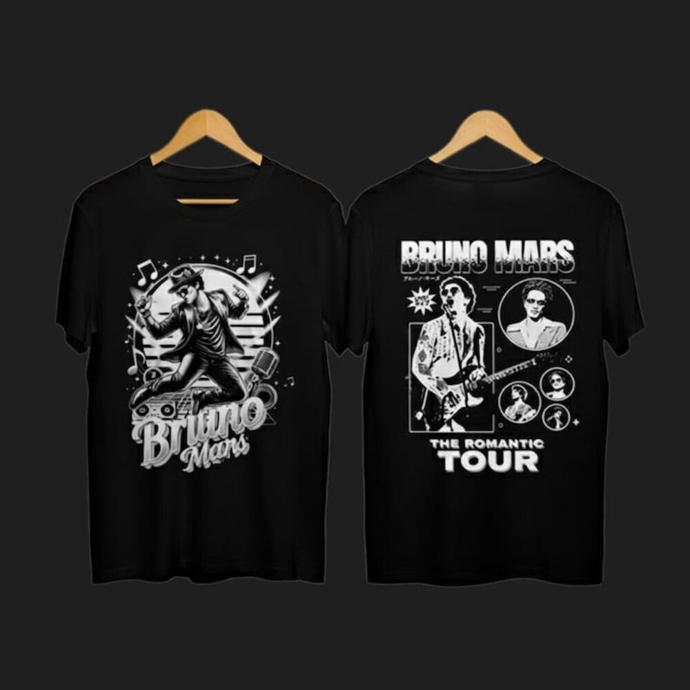 Retro Romantic Concert Graphic T Shirt With 2026 World Tour Dates 91
